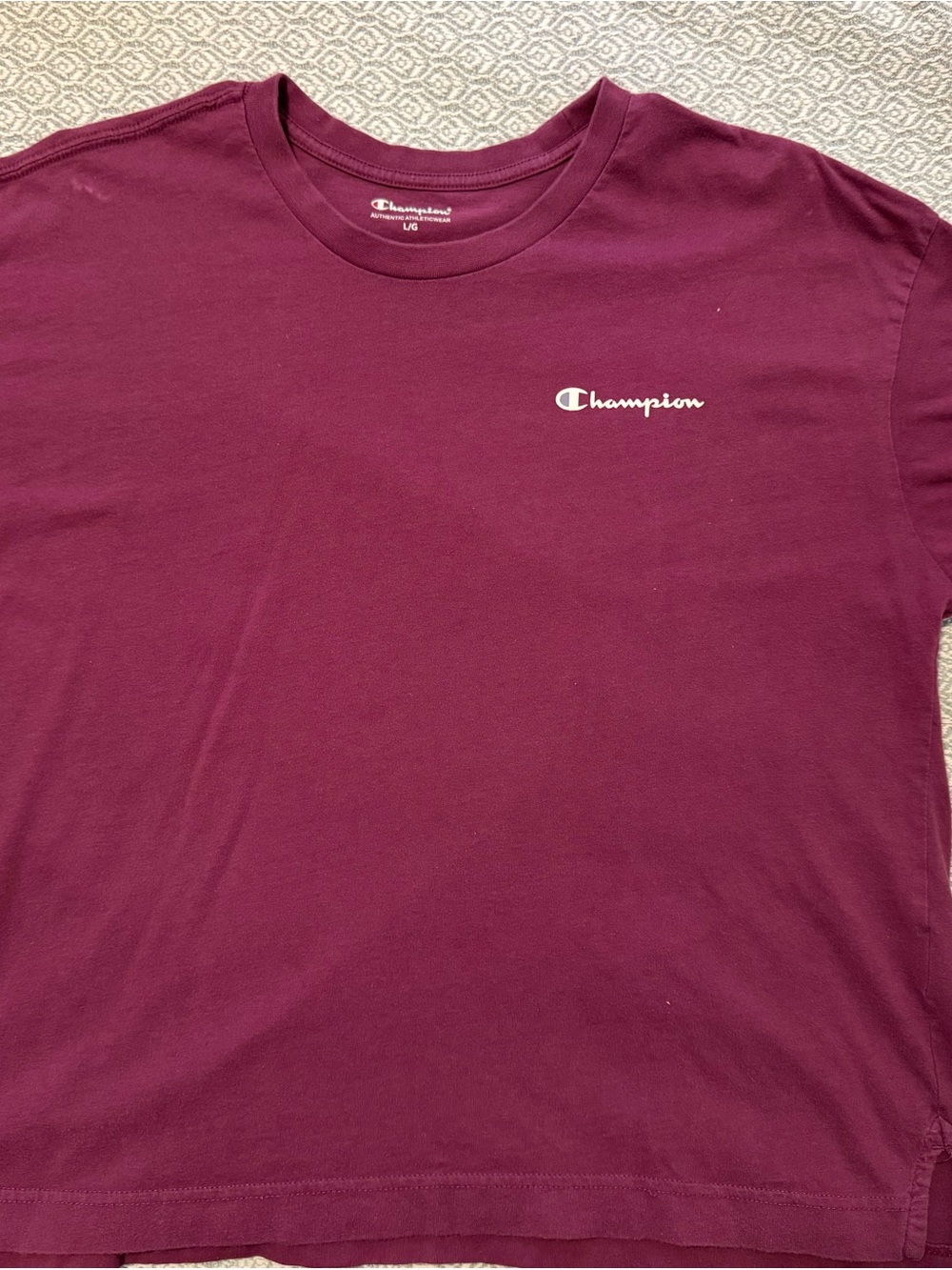 Champion woman’s purple Crewneck T-Shirt